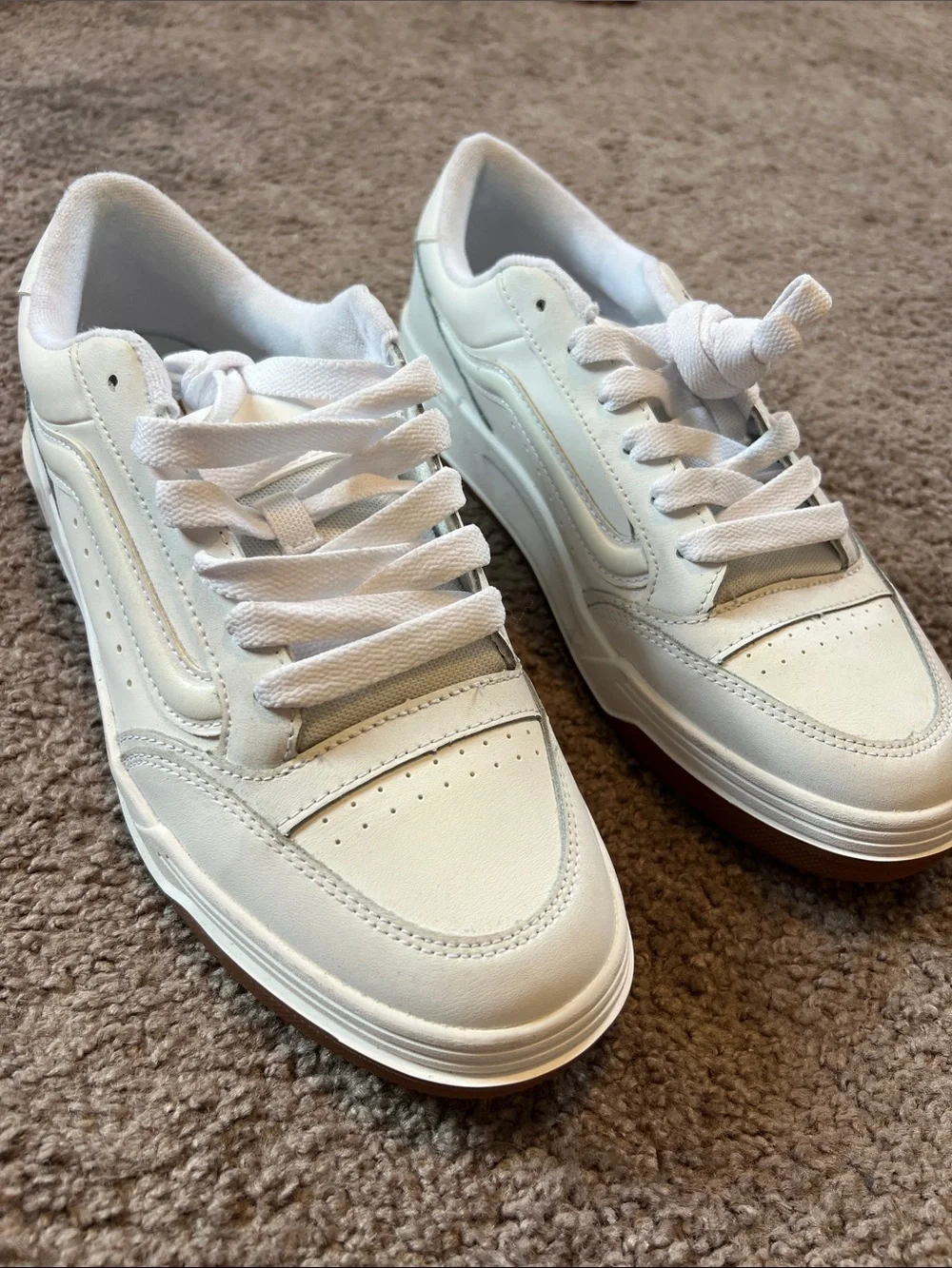 Vans White Low-Top Sneakers size 10.5. Brand New. Never been worn.
